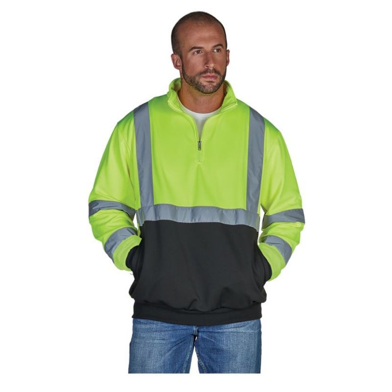 Charles River 9243 Quarter Zip Hi-Vis Sweatshirt