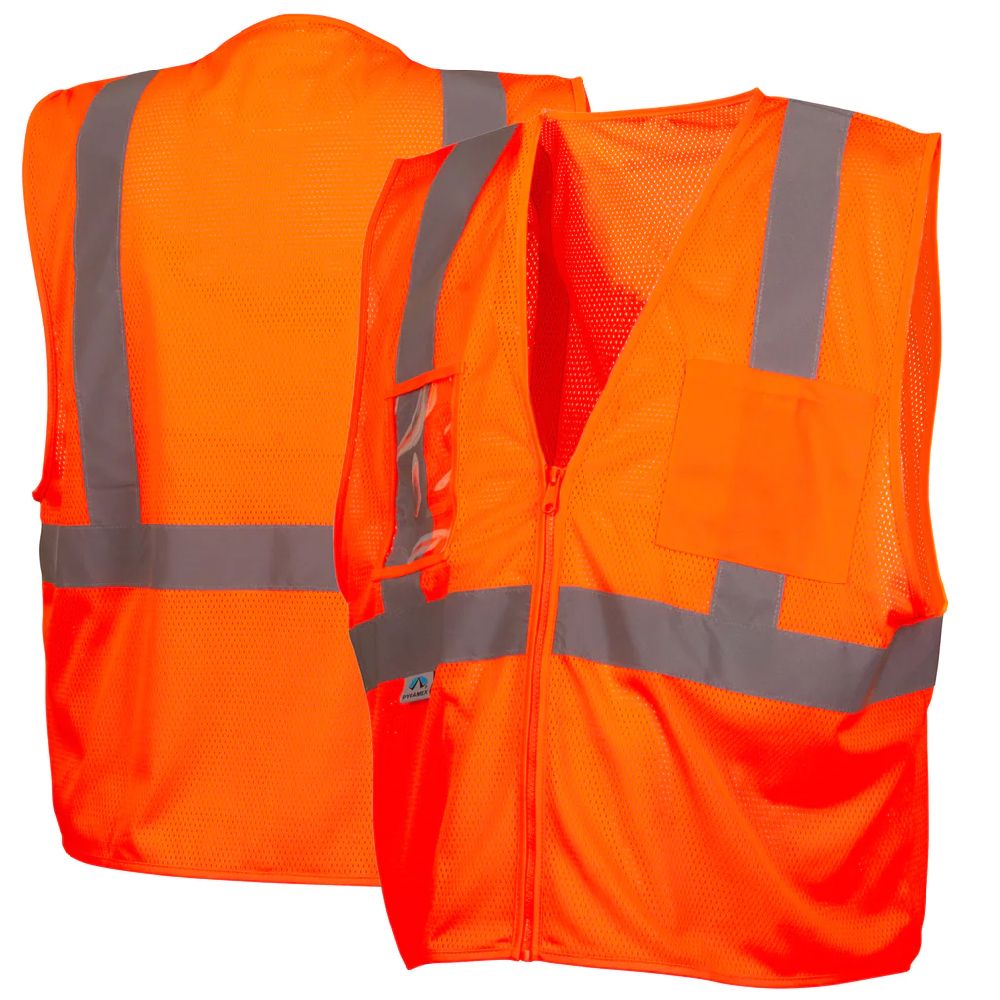 Pyramex RVZ21CP Class 2 Hi Vis Mesh Safety Vest