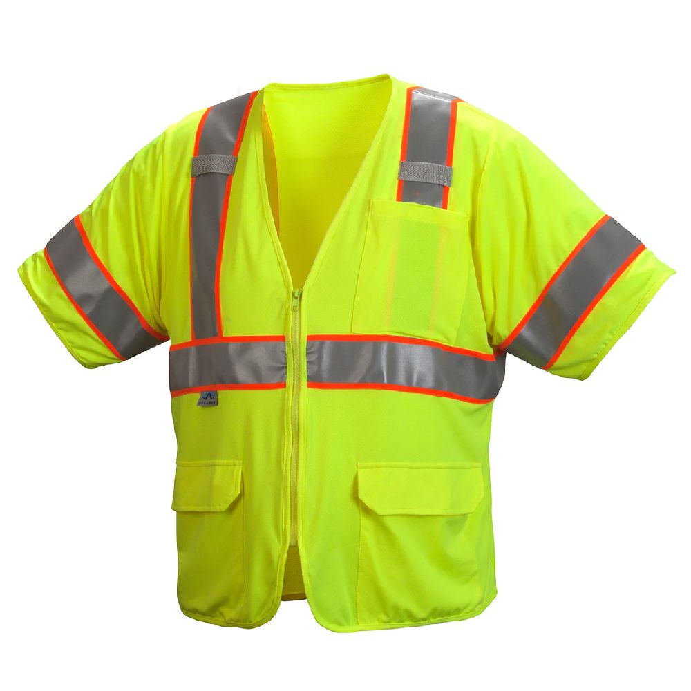 Pyramex RVZ35 Class 3 Hi Vis Mesh Safety Vest Pyramex RVZ35 Class 3 Hi Vis Mesh Safety Vest