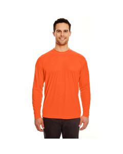 UltraClub 8422 Bright Orange Long Sleeve T-Shirt – Ultimate High Visibility & Performance Workwear