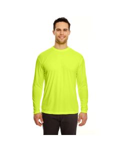 UltraClub Cool and Dry 8422 Bright Yellow Long Sleeve T-Shirt – Ultimate Comfort & High Visibility Workwear