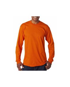Bayside BA6100 Unisex Heavyweight Long Sleeve T-Shirt – Bright Orange