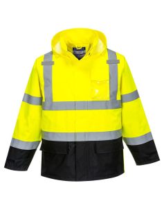 Portwest US366 HVY Black Hi Vis Safety Jacket