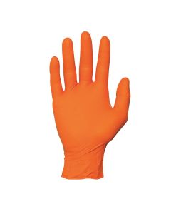Microflex Blaze Nitrile Disposable Exam Gloves N484 – High-Visibility Orange Gloves with Textured Fingers