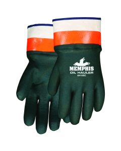 MCR Safety Memphis 6410SC PVC-Coated Gloves with Sandy Finish Grip – Front and Palm Views