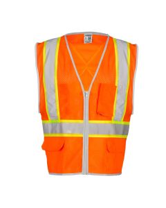 Kishigo 1576-1577 Class 2 Hi Vis Mesh X-Back Safety Vest