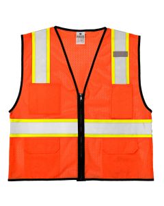 Kishigo 1518 Class 2 Hi Vis Orange Safety Vest – Lightweight & Breathable Visibility Gear