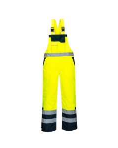 Portwest S489-YLW Hi Vis Yellow Contrast Bib and Brace