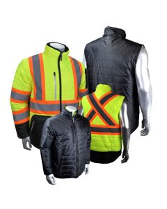 Radians SJ510X-3ZGS Class 3 Hi-Vis Yellow & Black Convertible Jacket