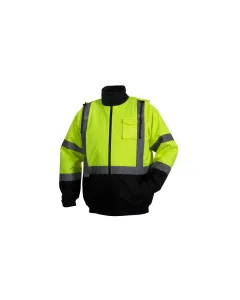 Pyramex RJ3210T Type R Class 3 Tall Black Bottom Bomber Jacket - Quilted Built-In Liner