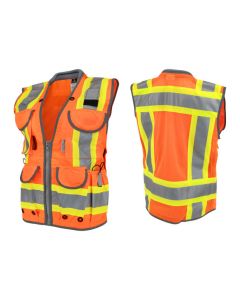 Radians SV55W-2ZOD Women's Heavy Duty Engineer Vest - Hi-Vis Orange