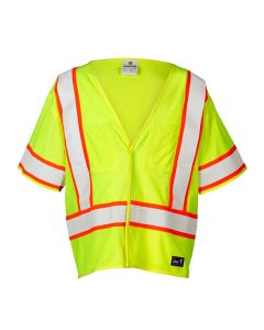 Kishigo FM312 FR Pro Series Vest, Class 3, Flame Resistant, Lime