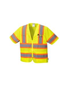 Portwest US383 Augusta Hi-Vis Contrast Executive Short Sleeve Vest